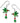A pair of earrings showcasing the vibrant colors of a ruby-throated hummingbird with green and red crystal accents.