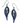 Blue-folded Bird Wing Earrings